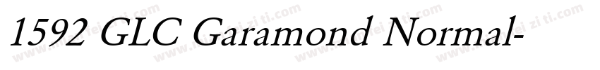 1592 GLC Garamond Normal字体转换